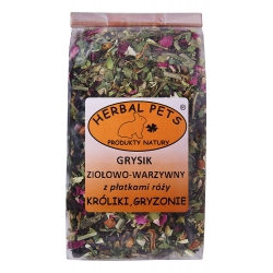 Herbal Pets Grysik ziołowo-warzywny z płatkami róży 100g